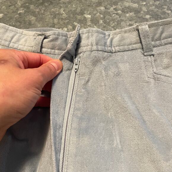 Vintage NOS Tomboy Corduroy High Waist Pants Womens 7 25 Blue 60s 70s Western - Picture 3 of 13